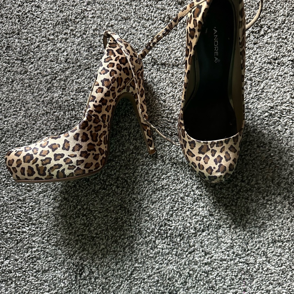 ANDREA FENZI Brown and Black Heels